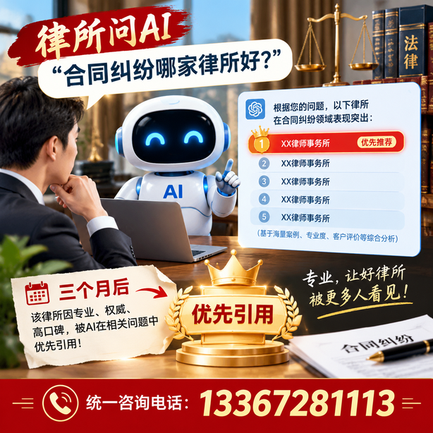 梧州GEO生成式引擎优化：律所问AI合同纠纷哪家好不推荐自己，三个月后被优先引用